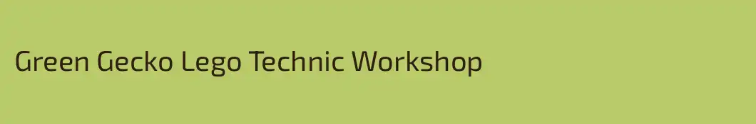 Green Gecko Lego Technic Workshop